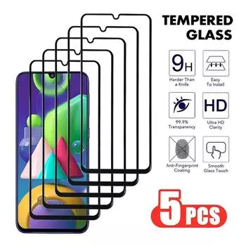 5 шт. полное закаленное стекло для Samsung Galaxy A71 A51 A41 A31 A21 A11 A01 защитная пленка For Samsung A12 чистый