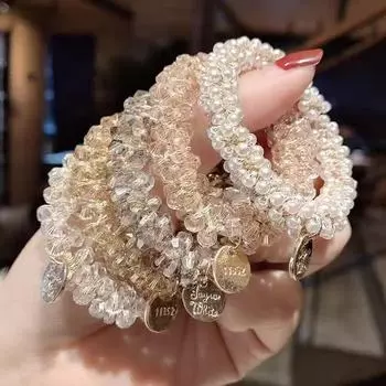 5 шт. повязка на голову для женщин, хрустальное кольцо для волос, милое супер сказочное украшение для головы, простая резинка для взрослых для завязывания волос как браслет