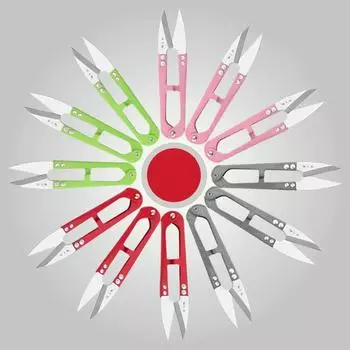 5 шт. практичных профессиональных многоцветных кусачек для шитья U-образные кусачки для пряжи, вышивки, ножницы для портных