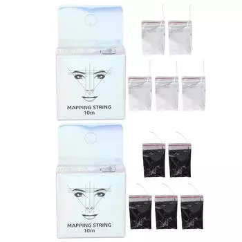 5 шт., предварительно прокрашенная строка для картирования бровей, профессиональная маркировочная строка для микроблейдинга для салона красоты White Ink
