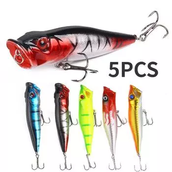 5 шт. приманка для восхождения на волну, 9 см/12,5 г, имитация поверхности воды, приманка для поддельной рыбы, жесткая приманка 5pcs