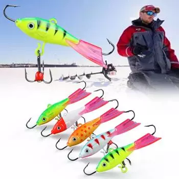 5 шт. приманка для зимней рыбалки, приманка для зимней рыбалки, 3D глаза, высокая имитация рыболовной приманки, приманка для зимней рыбалки 5PCS B017