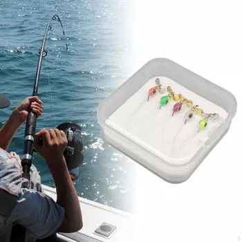 5 шт. приманки для ловли нахлыстом с крючками для ловли окуня, легкие и прочные искусственные приманки для верхней воды