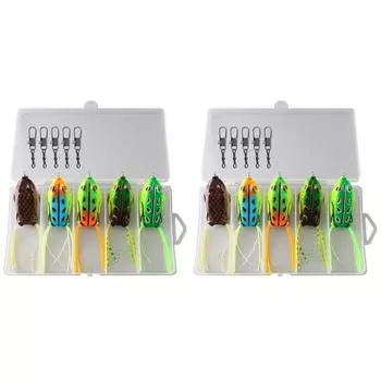 5 шт. приманок для ловли лягушек, плавающие приманки для лягушек, набор 6 см, 13 г для пресной и соленой воды