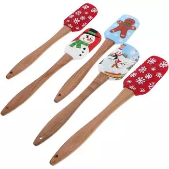 5 шт. Принадлежности для выпечки Силиконовая лопатка для крема Износостойкий инструмент Удобная щетка для торта Ежедневные многоразовые инструменты Скребок для масла 25X5X1CM