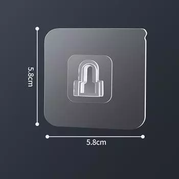 5 шт. Прочная липкая пряжка для ребенка и матери, не оставляющая следов и не требующая пробивания отверстий, подвесная двусторонняя наклейка, прозрачная крючковая пряжка