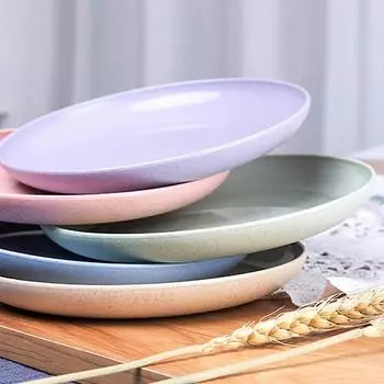 5 шт. прочные пластиковые тарелки многоцелевая столовая посуда тарелка безопасная для использования в микроволновой печи посуда пищевая тарелка домашняя нескользящая основа обеденное блюдо