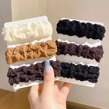 5 шт. Простые модные классические большие эластичные резинки для волос для женщин и девочек, толстые бесшовные высокие держатели для хвостиков, эластичные резинки для волос A2