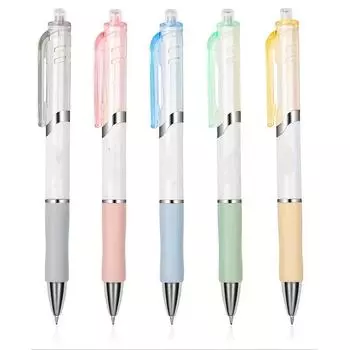 5 шт. простых ручек в мультяшном стиле с нейтральным стержнем толщиной 0,5 мм для офиса, канцелярских принадлежностей, шариковых ручек для практики письма у студентов