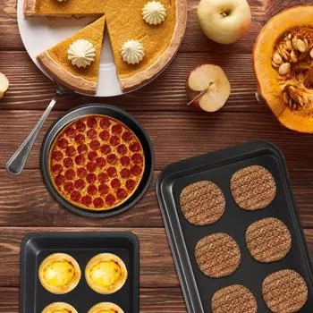 5 шт. противень для выпечки с антипригарным покрытием, набор форм для выпечки, термостойкая форма для торта из углеродистой стали для кухни, пекарни Sets