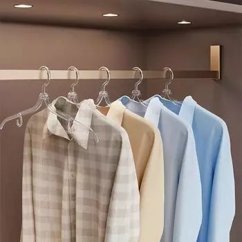 5 шт. прозрачная дорожная вешалка для одежды, складная вешалка для пальто и шляп из ПЭТ для деловых поездок на открытом воздухе, органайзер для хранения в домашнем гардеробе 5PCS