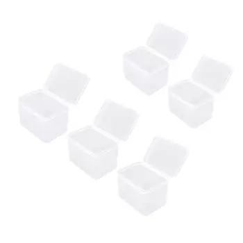 5 шт., прозрачная коробка для хранения губок, многоцелевой портативный прозрачный небольшой пластиковый контейнер