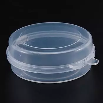 5 шт. прозрачная пластиковая коробка, круглая полупрозрачная упаковочная коробка, органайзер для хранения, пылезащитный прочный прочный контейнер для ювелирных изделий