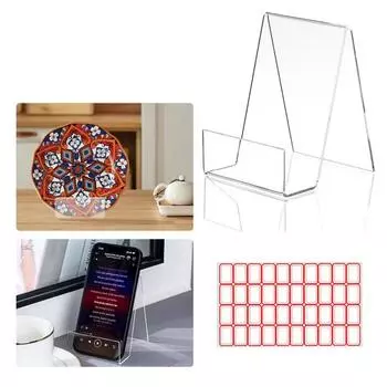 5 шт. прозрачная стойка для выставки товаров, устойчивая противоскользящая подставка для книг, рамка для открыток, полка для хранения фотографий, табличка для журнала, дисплей для телефонной книги