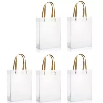 5 шт. прозрачная сумка из ПВХ ПП пластиковый матовый подарочный пакет с подарочной упаковкой Рождественский подарочный пакет Свадебный подарочный пакет 5 шт. 5 pcs