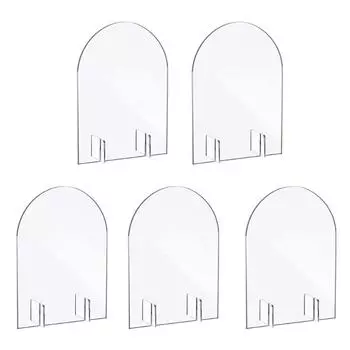 5 шт., прозрачная табличка для стола с аркой и подставкой, акриловая пустая тарелка, карточки для сидения, карточки с именем гостя, номера столов для свадебной вечеринки