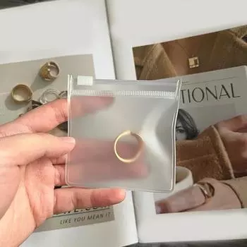 5 шт., прозрачные матовые пакеты из ЭВА с застежкой-молнией, пакеты для упаковки ювелирных изделий, серьги ручной работы, ожерелье, браслет, органайзер для хранения A1