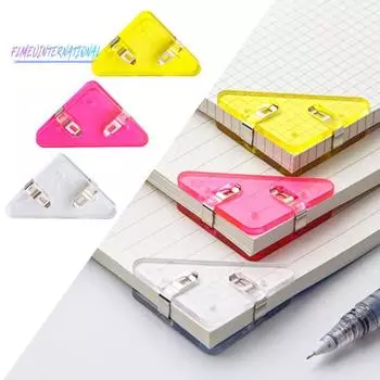 5 шт., прозрачные треугольные угловые зажимы, предотвращающие скручивание книг, многофункциональный файл для документов, угловые зажимы для страниц книги, принадлежности для студентов чёрный