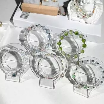 5 шт. Прозрачный держатель для браслета, компактный портативный органайзер для часов, противоскользящая стойка для ювелирных изделий для домашнего ювелирного магазина A