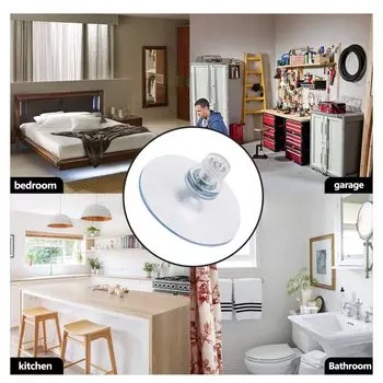 5 шт. Прозрачный прочный ПВХ присоска крючок с винтовым стержнем М4 пластиковая гайка М5 подставка для ног водонепроницаемая для хранения фиксированная