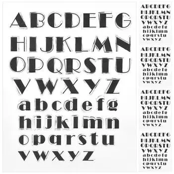 5 шт. прозрачный штамп журнал скрапбукинг заглавные строчные буквы 52 алфавит резина T1766