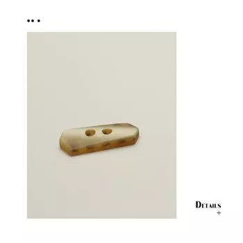 5 шт. Прямоугольная ромбовидная полимерная пуговица для куртки на пуговицах, веревочная пуговица, женская одежда, большая пуговица для одежды, куртка, тренч, декоративная пуговица 1 #[45.5mm LY473 #long hexagonal beige]