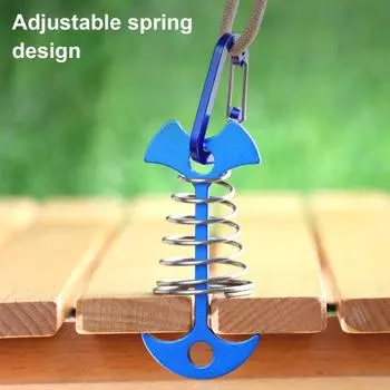 5 шт. пряжек для палатки, нержавеющие, устойчивые к коррозии, нескользящие, веревка для палатки Fishbone красный