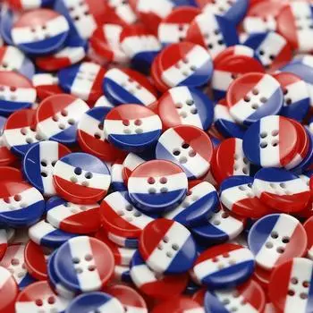 5 шт. пуговицы из смолы с четырьмя отверстиями и трехцветным сочетанием, для рубашки, вязаного кардигана, декоративная пряжка, универсальные мужские и женские пуговицы 1 #[12mm LY2518 #four-eye three-color matching]