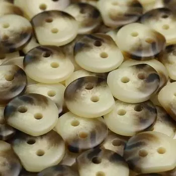 5 шт. пуговицы с большими глазами с двумя отверстиями двусторонние пуговицы для нейлонового пальто пуговицы для куртки свитера из смолы пуговицы для одежды пуговицы для женского тренча 1 #[34mm LY4009 two eyes missing edge round beige]