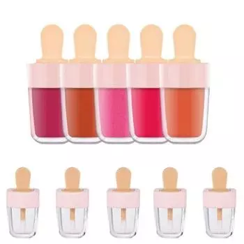 5 шт. Пустой тюбик для блеска для губ в форме мороженого, контейнер для бальзама, косметическая бутылка своими руками