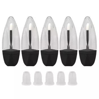 5 шт. пустой тюбик для блеска для губ, герметичный, прозрачный, в форме мини-листа, многоразовый флакон для блеска для губ для самостоятельного изготовления