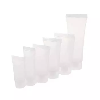 5 шт. пустой тюбик для помады, мягкий тюбик для бальзама для губ, прозрачный пластиковый контейнер для блеска для губ, многоразовые флаконы 10 мл 15 мл 30/50 м 5ml