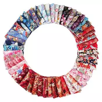 5 шт. японская набивная ткань ручной работы пэчворк хлопковая ткань цветочный узор пэчворк ткань