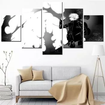 5 шт., японское аниме дзюдзюцу кайсен, печать на холсте, живопись, домашний декор стен, современное космическое искусство для гостиной, постеры в рамке 20X35 20X45 20X55cm