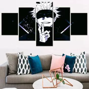 5 шт., японское аниме дзюдзюцу кайсен, украшение, постер на стену, модульная картина на холсте для интерьера, декор комнаты, изображение 20X35 20X45 20X55cm