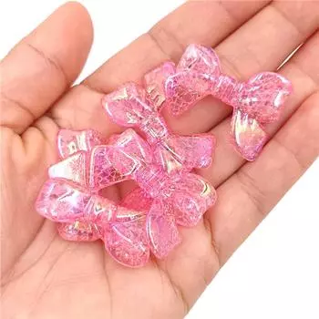 5 шт., яркие бусины с эффектом расколов, яркий бантик, яркие бусины для изготовления браслетов, ожерелий, ювелирных изделий своими руками, аксессуары фиолетовый