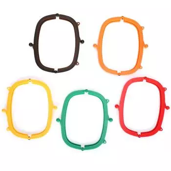5 шт. рамка для кошелька полукруг конфетные цвета изогнутые пластиковые аксессуары для сумок своими руками 16 см