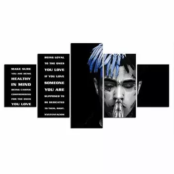 5 шт., рэпер, музыка, рэп, знаменитый декор, 5 шт., холст, картины, настенный постер, HD печать, 5 панелей, декор для комнаты, современные картины, искусство 20x35 20x45 20x55cm