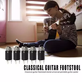 5 шт., разъем эквалайзера для акустической электрогитары, стереовыходная розетка 6,35 мм