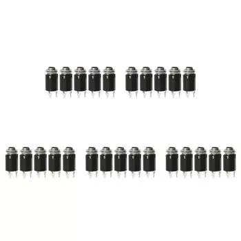 5 шт., разъем эквалайзера для акустической электрогитары, стереовыходная розетка 6,35 мм