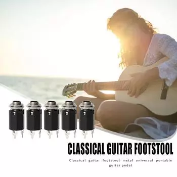 5 шт., разъем эквалайзера для акустической электрогитары, стереовыходная розетка 6,35 мм