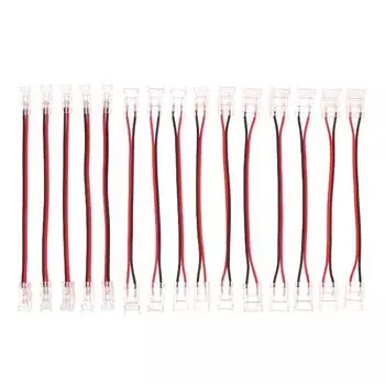 5 шт. разъем для светодиодного провода Cob 5, 8, 10 мм, беспаечный мини-пряжка Fcob RGB Cct, разъем для светодиодной ленты с проводом