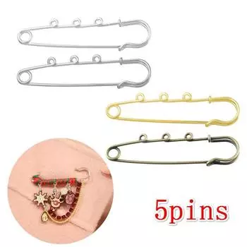 5 шт. разноцветная брошь с 3 отверстиями для изготовления ювелирных изделий, аксессуары «сделай сам», булавки и броши ручной работы для женщин бронзовый