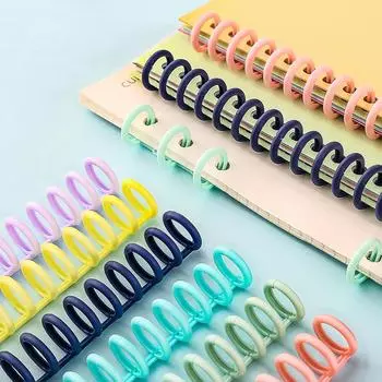 5 шт. разных цветов, пластиковые спиральные кольца для переплета, календари и файлы, 30 отверстий, перфорированные катушки, офисные принадлежности, длина А4 5PC фиолетовый