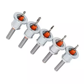 5 шт. Регулируемая глубина потайного сверла из легированной стали с серебряным пределом конического отверстия для деревообработки потайного сверла стопор