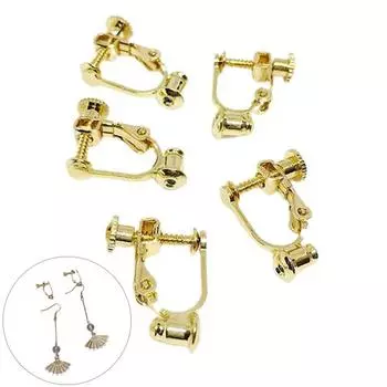 5 шт., регулируемые серьги-капельки без пирсинга, аксессуары для сережек-конвертеров серебряный