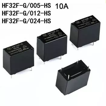 5 шт. реле 4-контактное 10 А JZC HF 32F-G-005 012 024-HS3 реле 5 В JZC-32F оригинальное реле 4-контактное DIP4