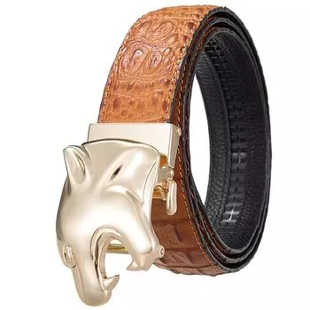 5 шт. Ремень с автоматической пряжкой для бизнеса, ремень из коровьей кожи с узором под крокодила, 3 кости Ly36-21839-5 110-130CM