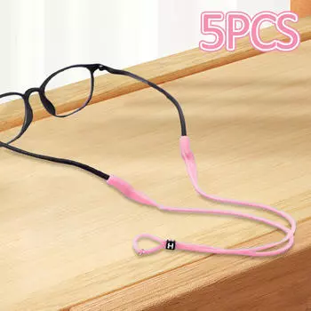 5 шт. Ремешок для очков, шнурок для очков, спортивный держатель для солнцезащитных очков для мужчин и розовый