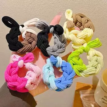 5 шт. резинки для волос ручной работы из толстой ткани для волос «конский хвост» новые цветные эластичные резинки для волос из ткани 5pcs